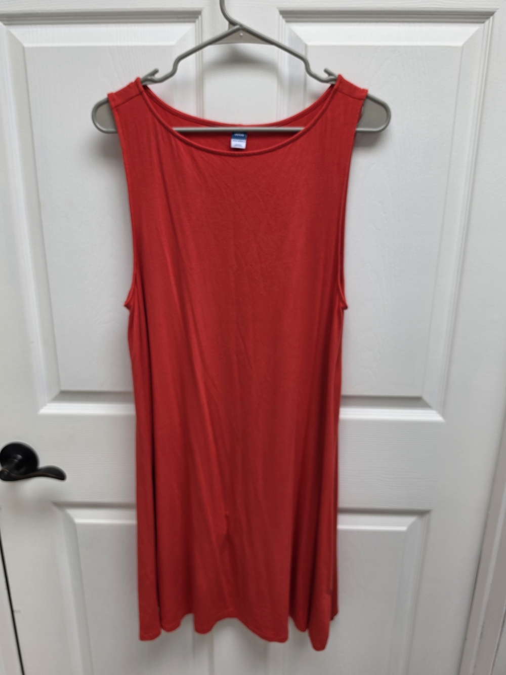 Old Navy Red Sleeveless Midi Swing Dress